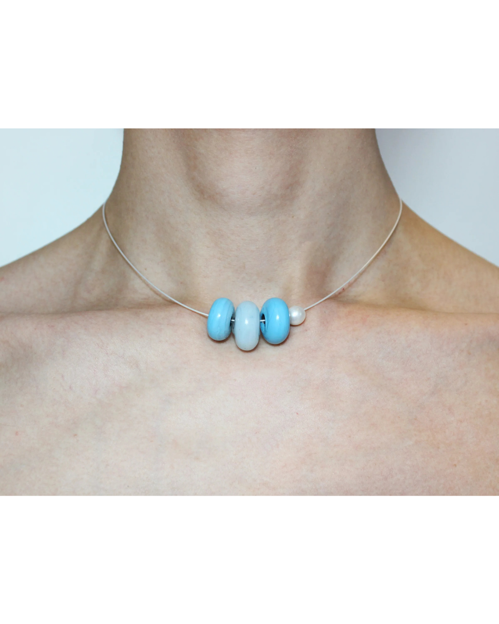 PEARL JEWEL CHOKER RIBBON SLUG