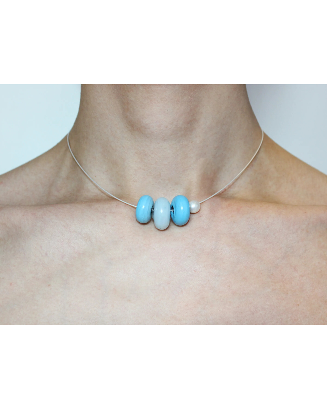 PEARL JEWEL CHOKER RIBBON SLUG