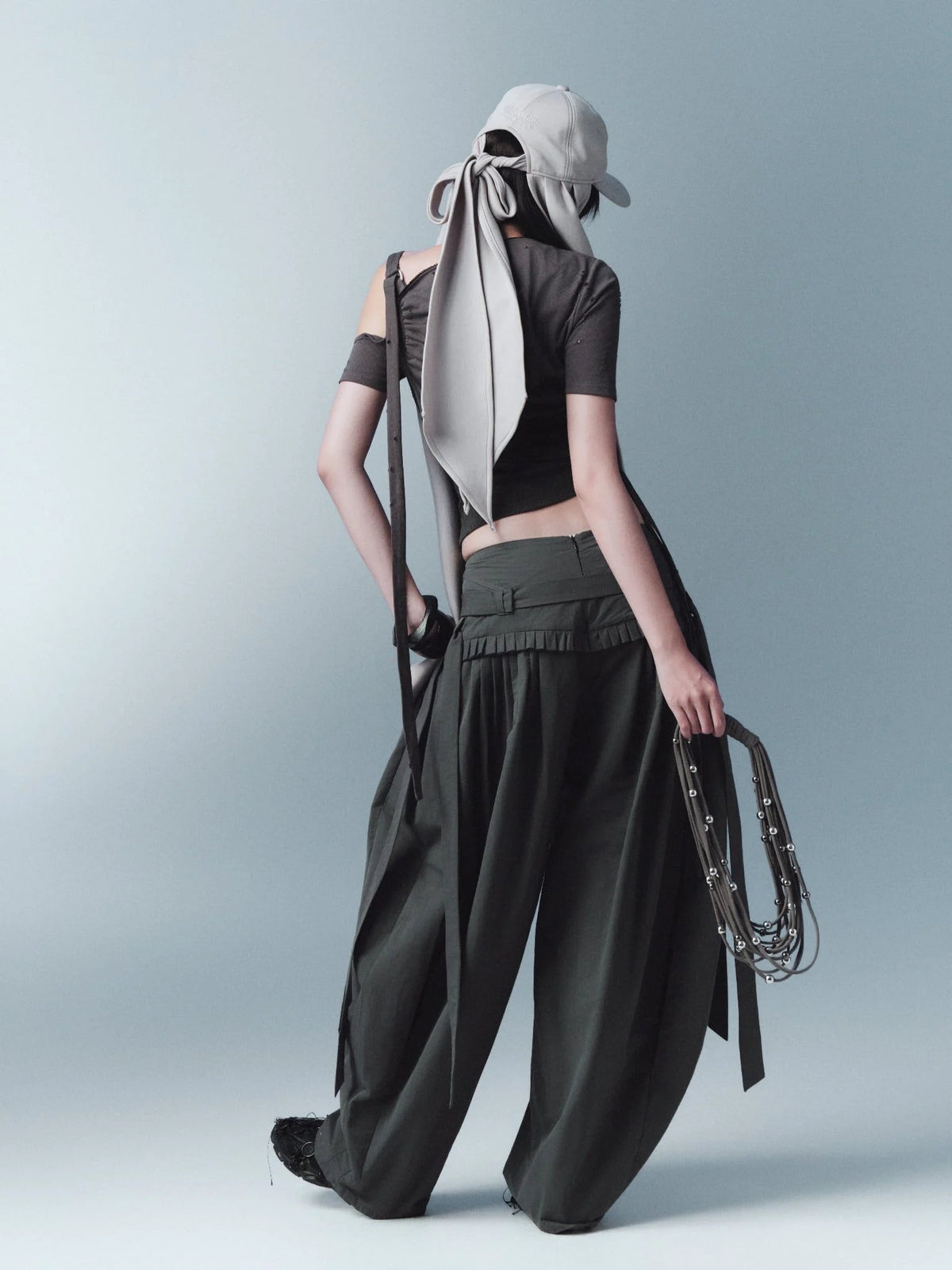 GRENA TOP DARK GREY