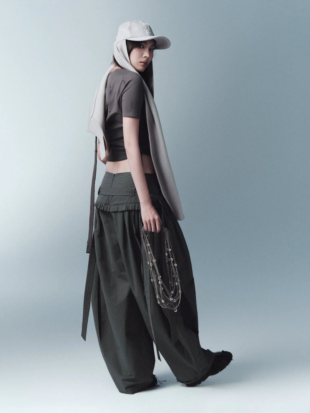 GRENA TOP DARK GREY