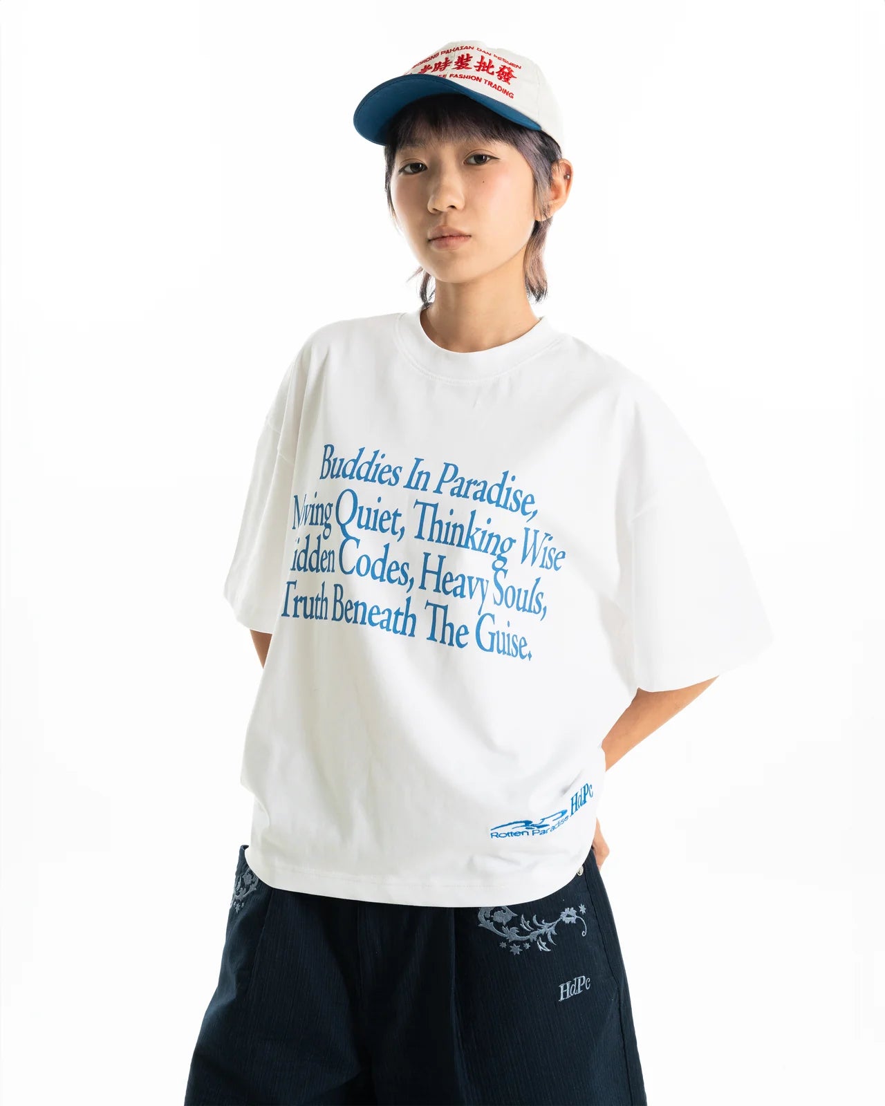 BUDDIES IN PARADISE QUOTE TEE