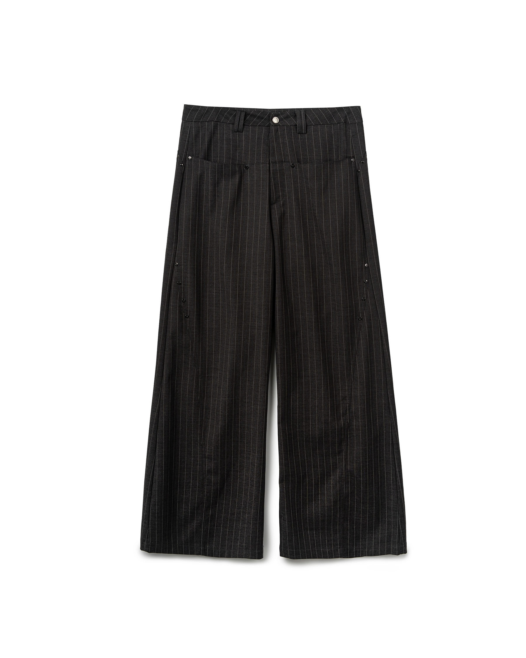 N E O VOL.2_CH.2 PINSTRIPE TROUSERS DARK GREY
