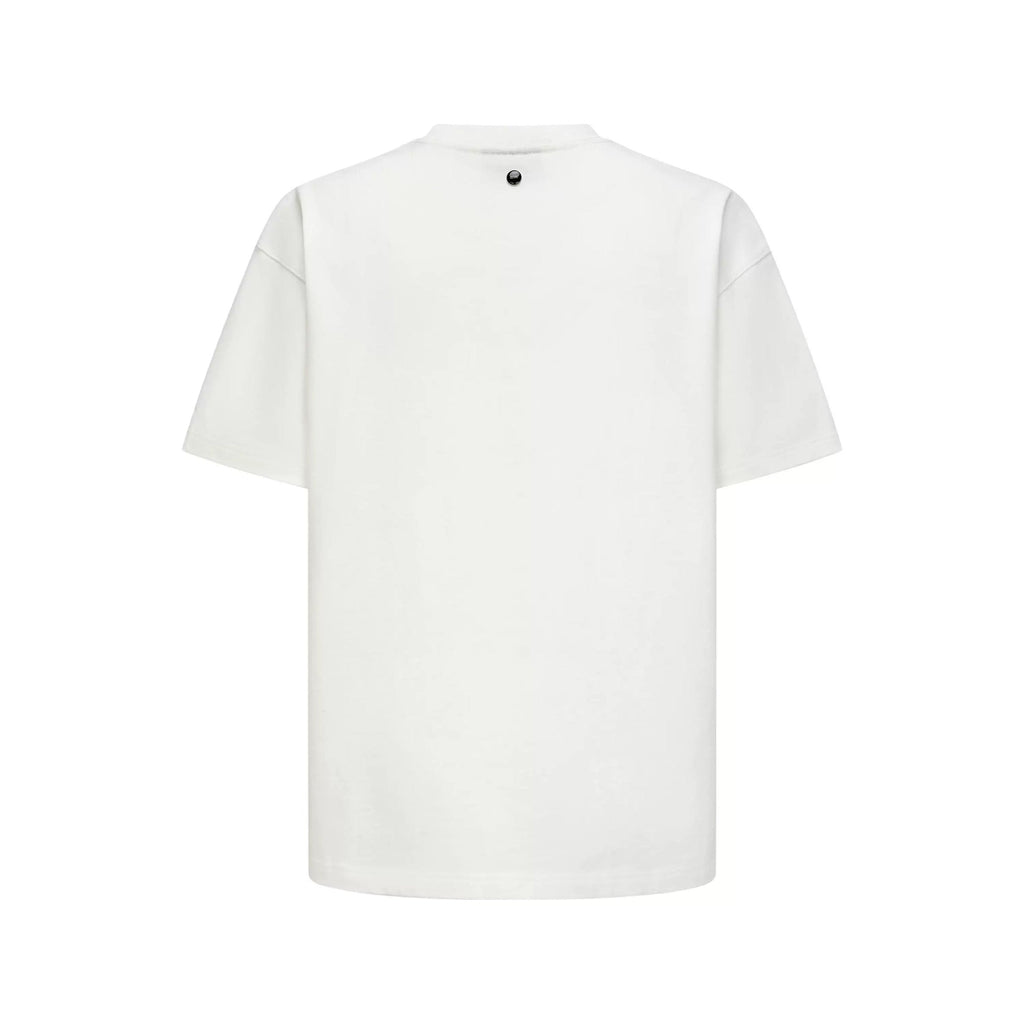 SS25 COLOURFUL GEMSTONE PEARL LOGO TEE WHITE
