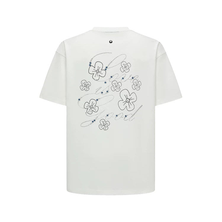 SIGNATURE FLOWER TEE WHITE