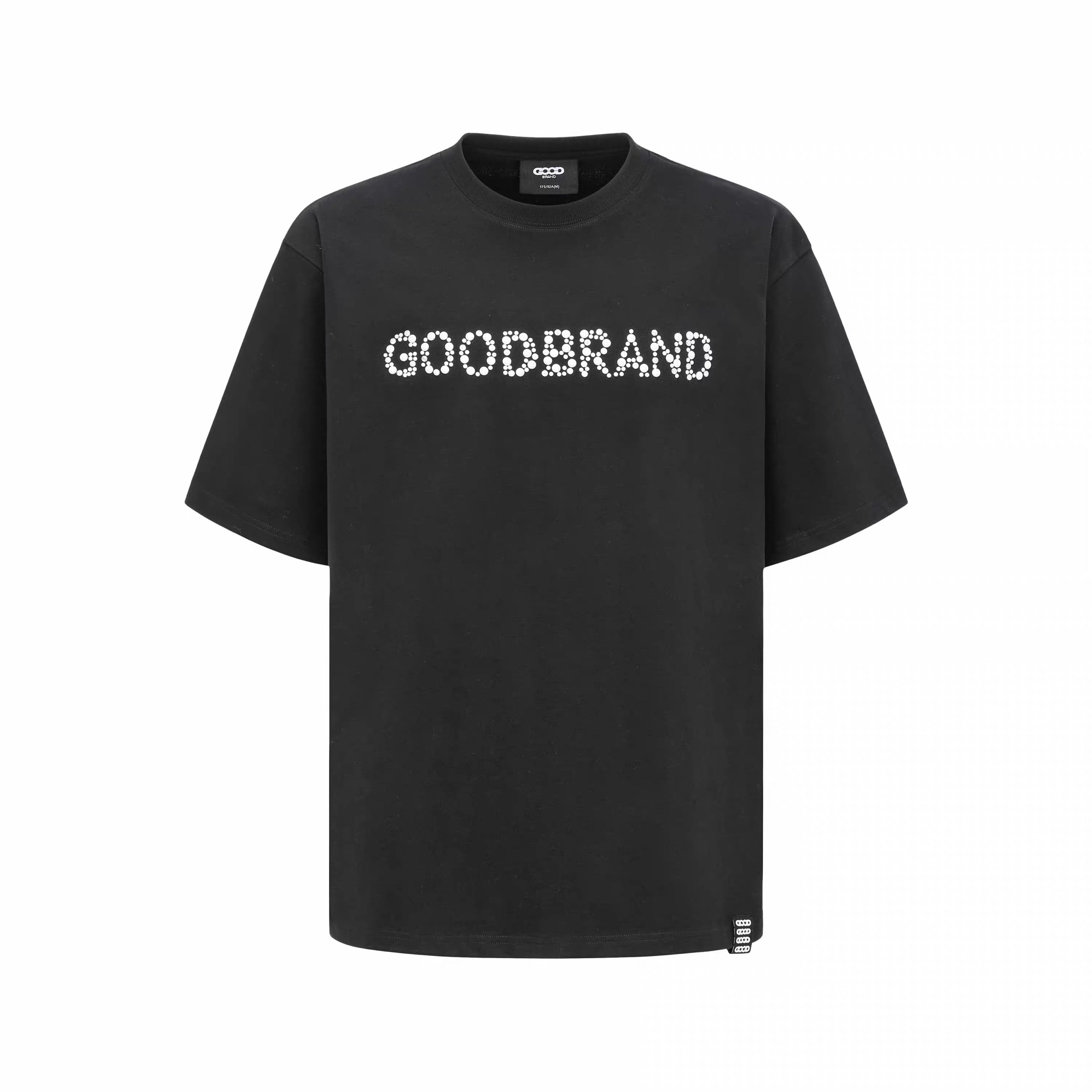 FRONT LOGO RHINESTONE TEE BLACK