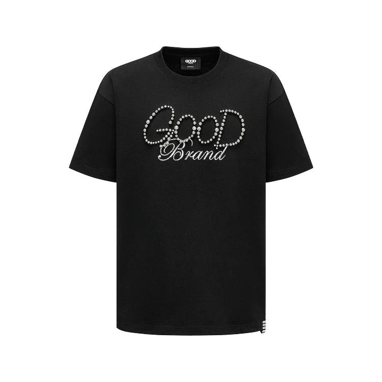 LOVE IS GOOD PEARL LOGO TEE BLACK
