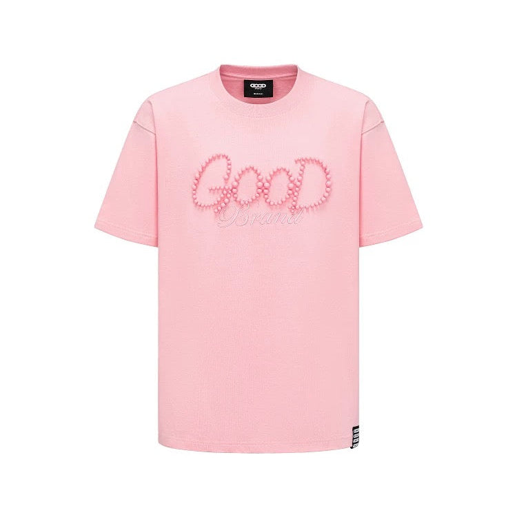 LOVE IS GOOD PEARL LOGO TEE PINK