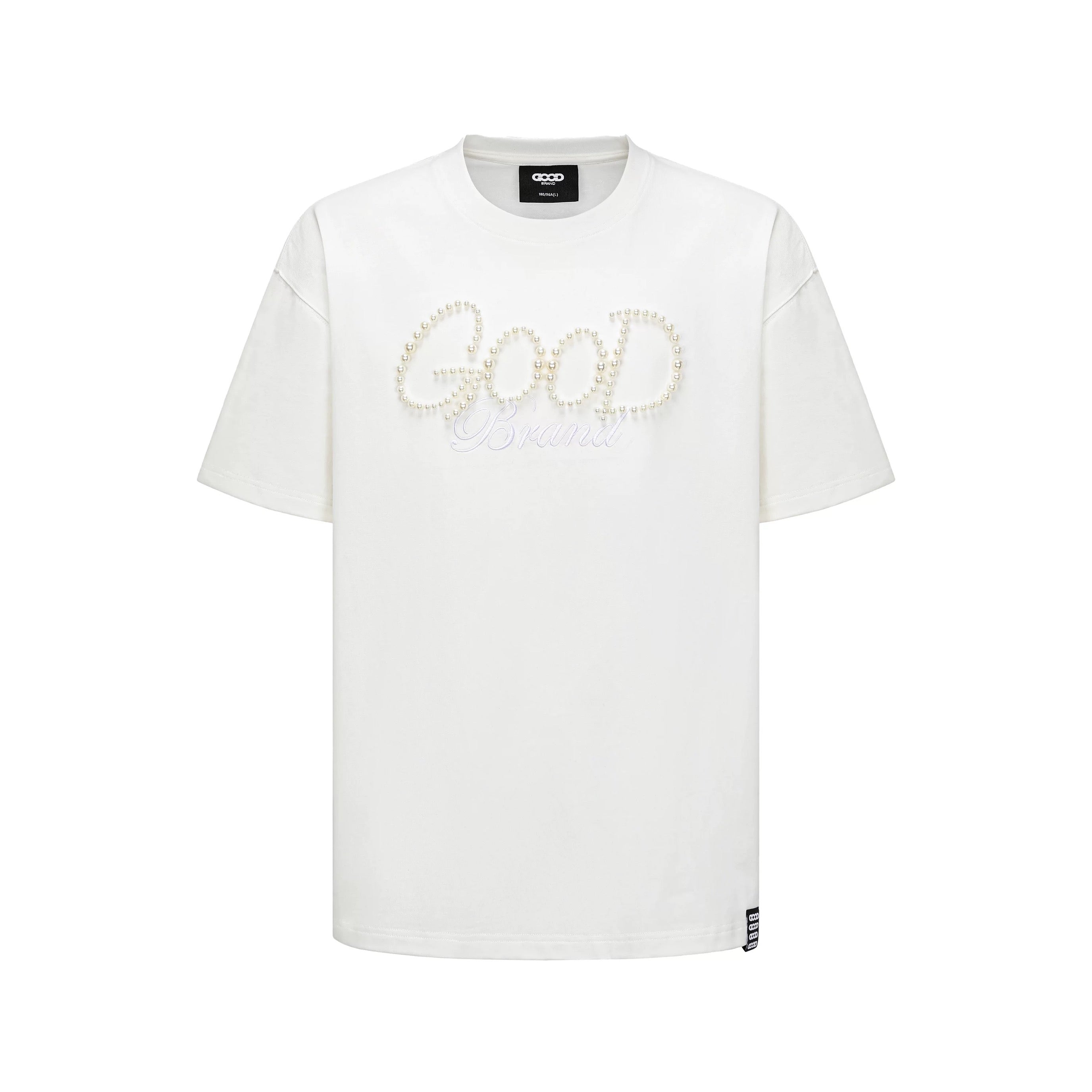 LOVE IS GOOD PEARL LOGO TEE WHITE