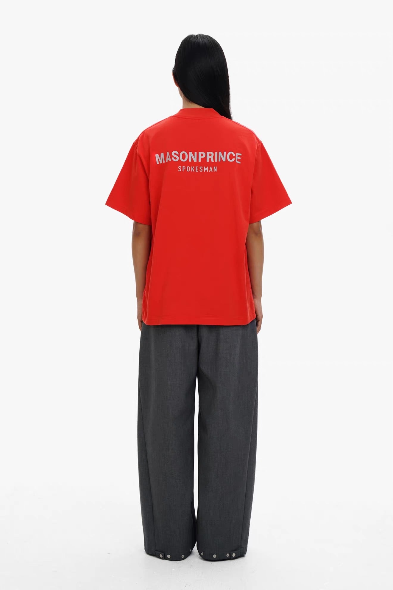 MASONPRINCE REFLECTIVE LOGO TEE RED