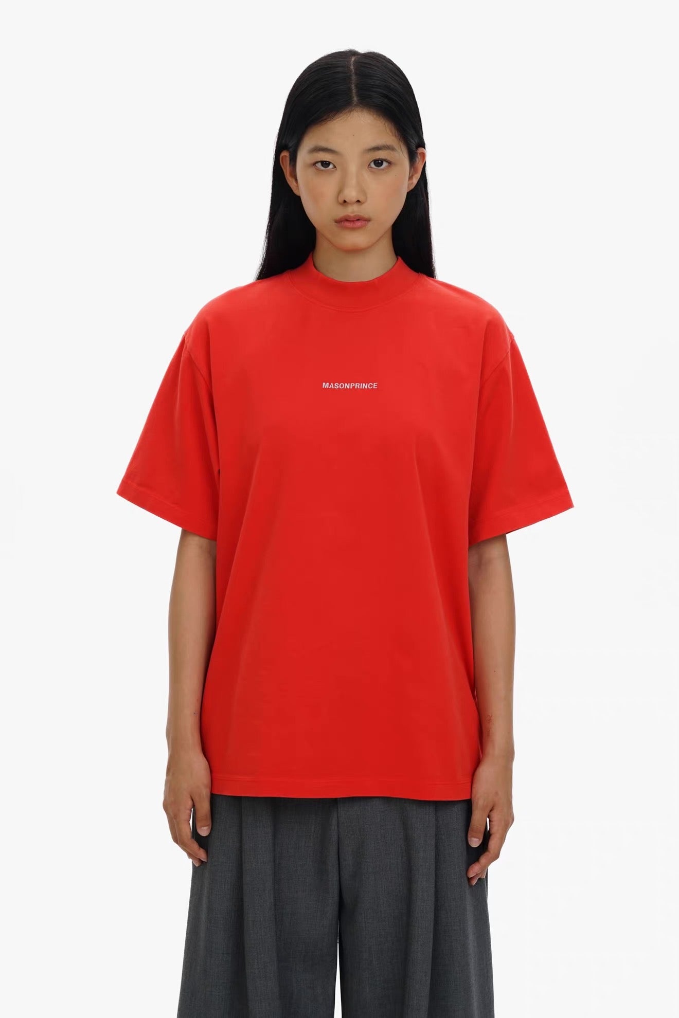 MASONPRINCE REFLECTIVE LOGO TEE RED
