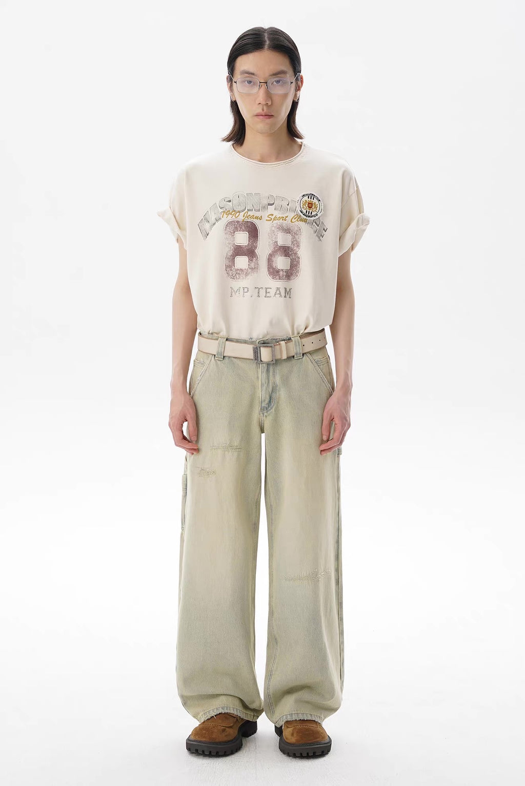 1990 SPORTS CLUB 88 TEE CREAM