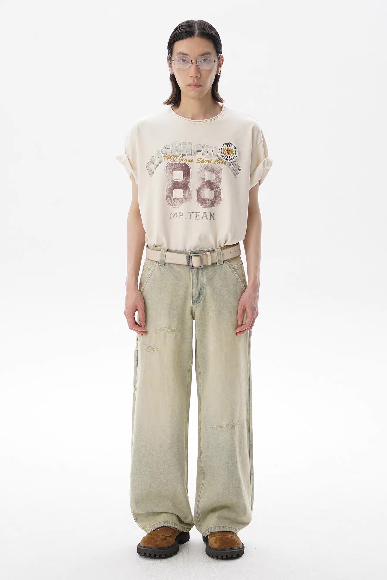 1990 SPORTS CLUB 88 TEE CREAM