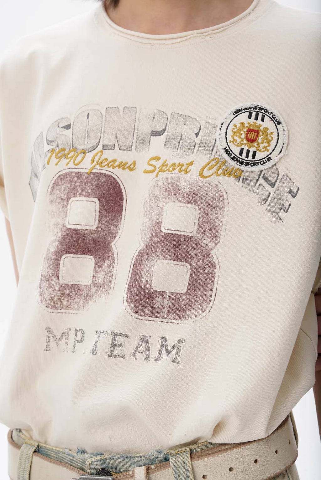 1990 SPORTS CLUB 88 TEE CREAM