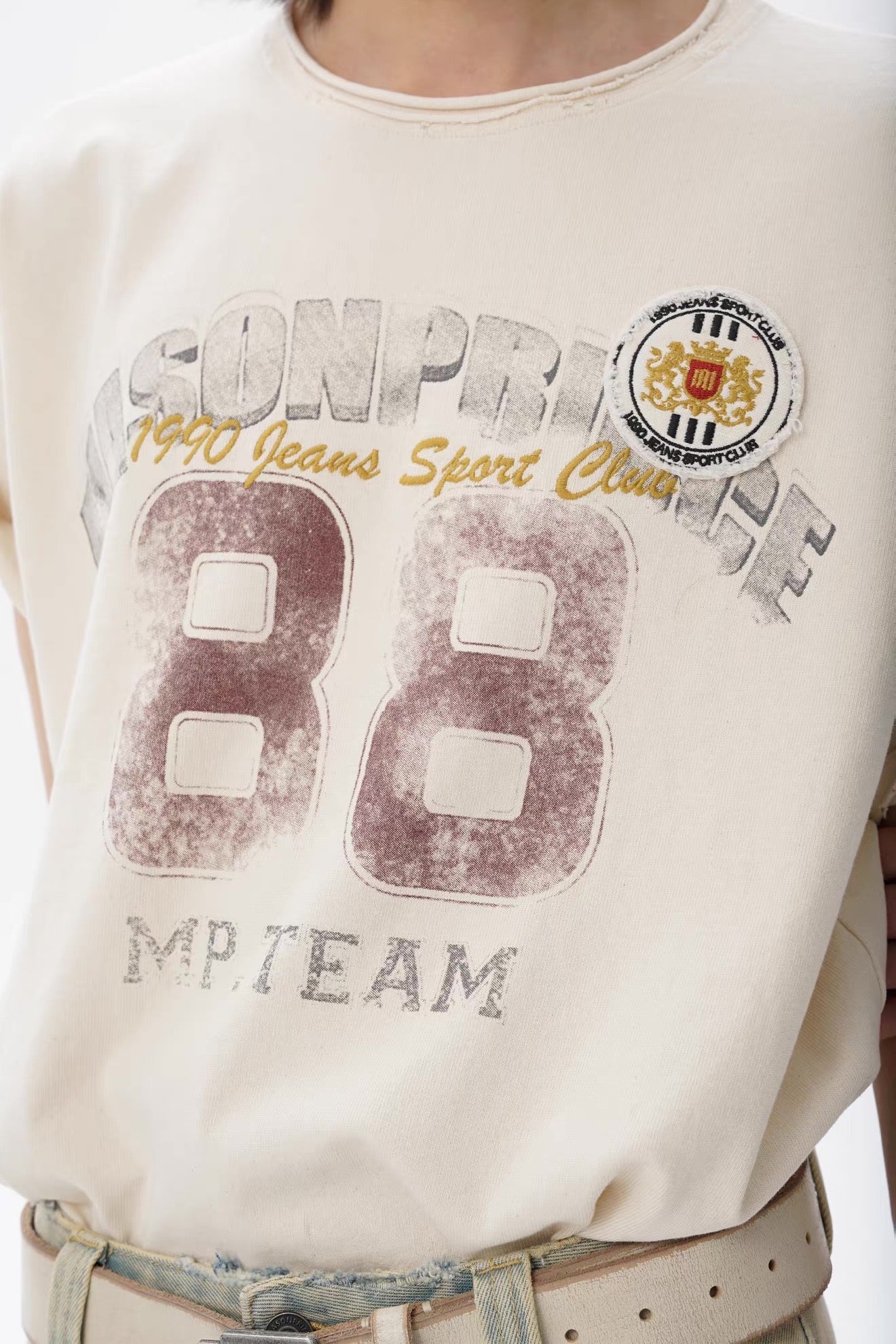 1990 SPORTS CLUB 88 TEE CREAM