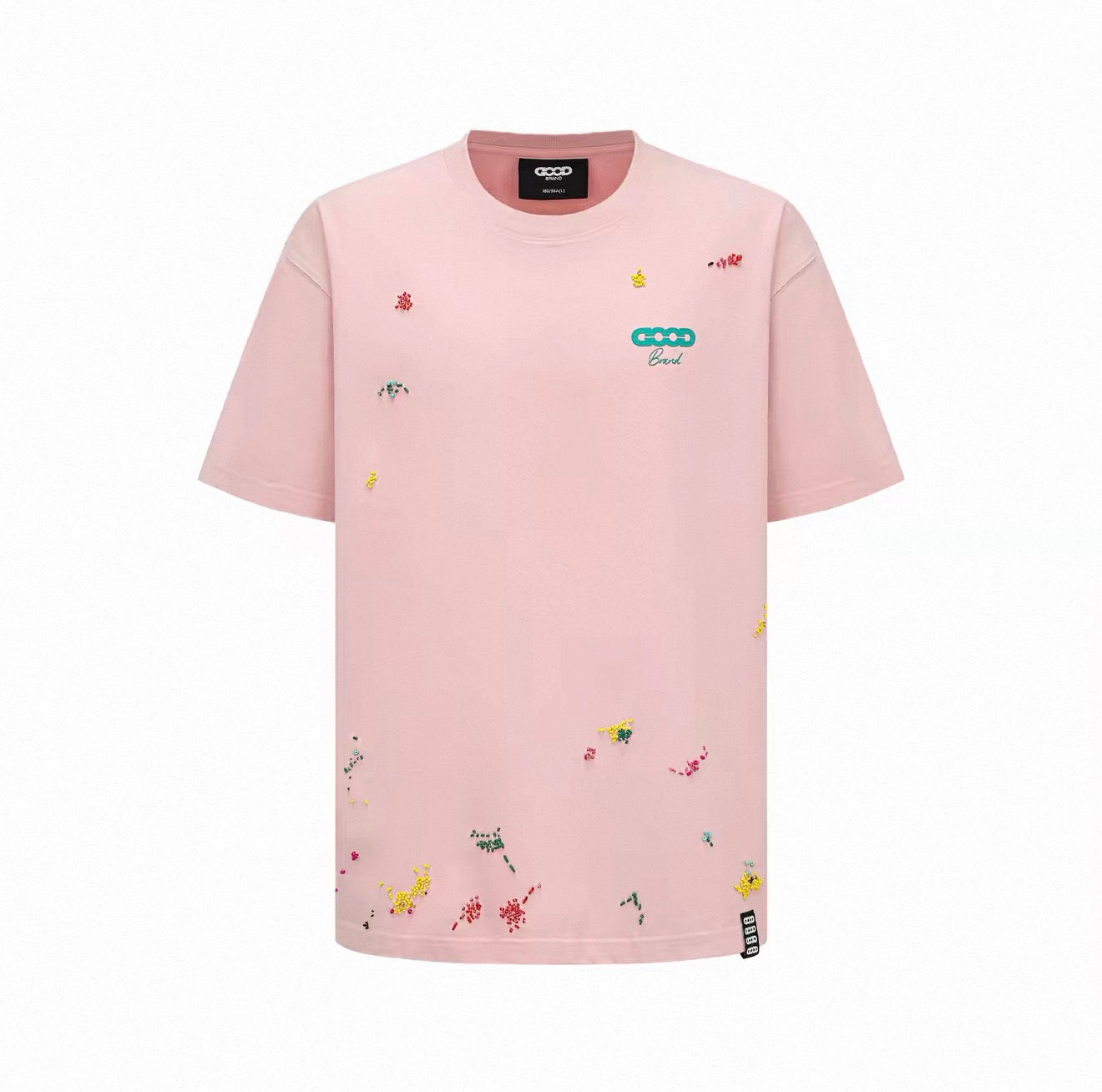 DOPAMINE TUBE BEADED TEE PINK