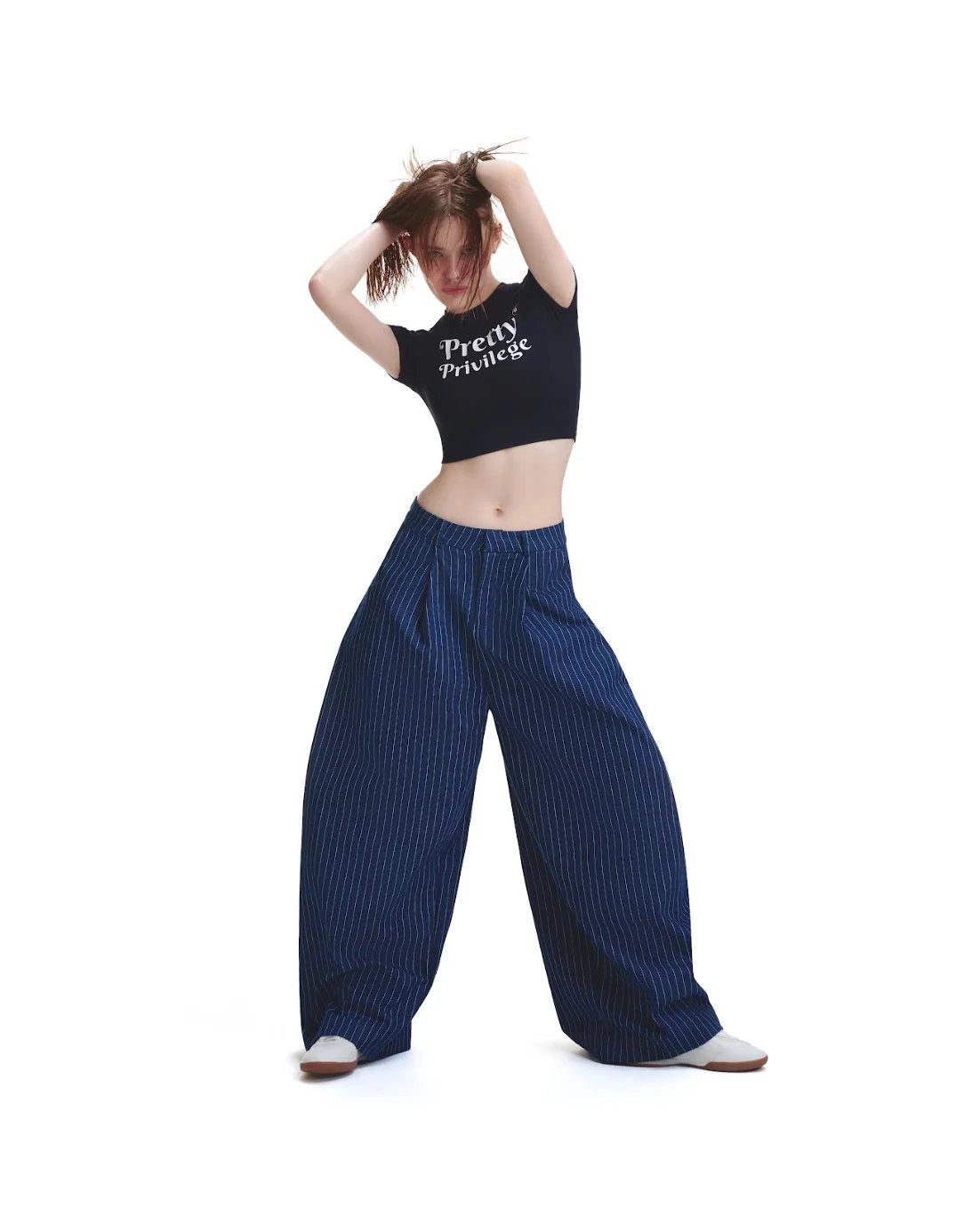 PUSH PUSH STRIPES PANTS NAVY