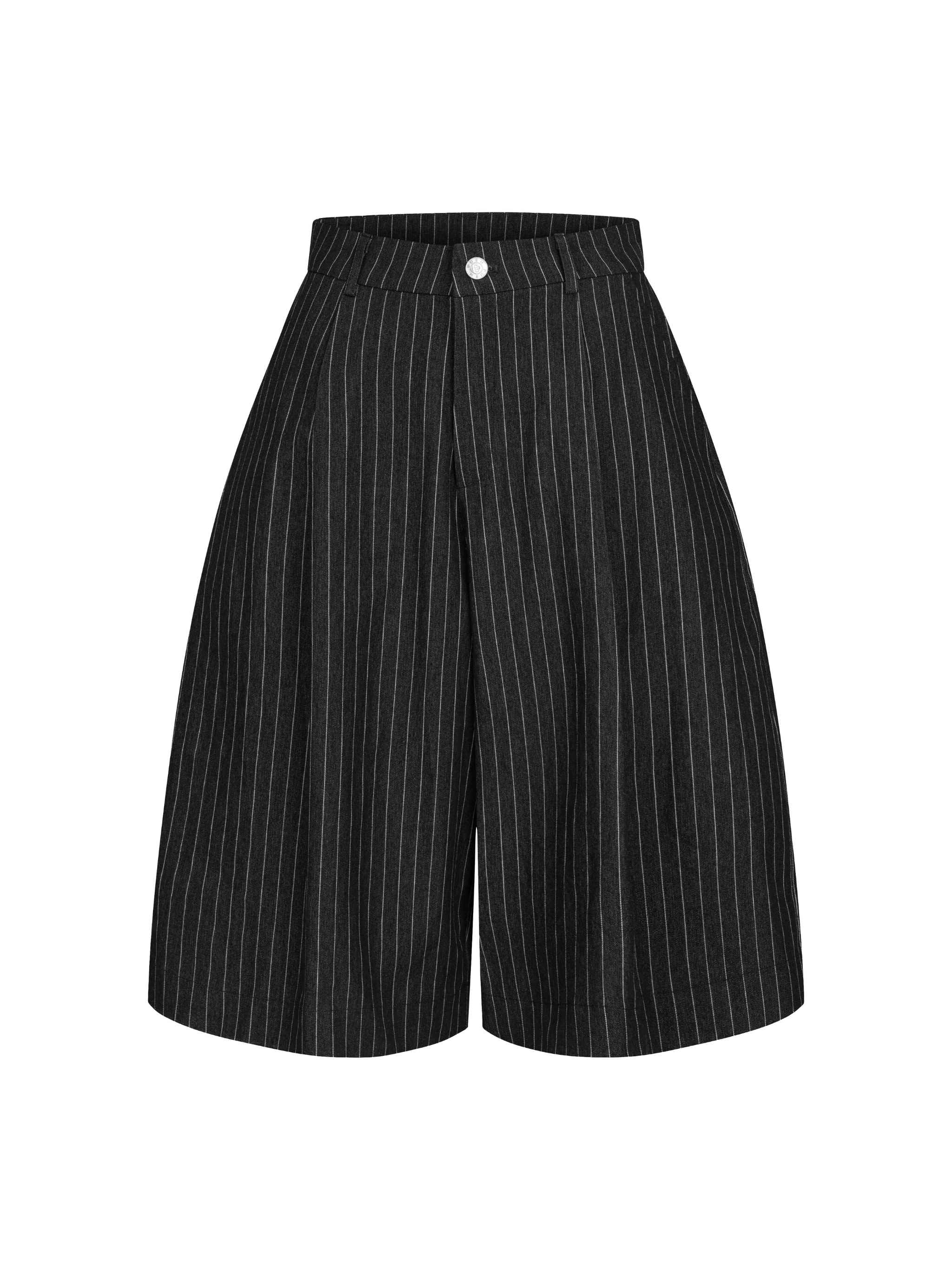 PINSTRIPE JORT BLACK