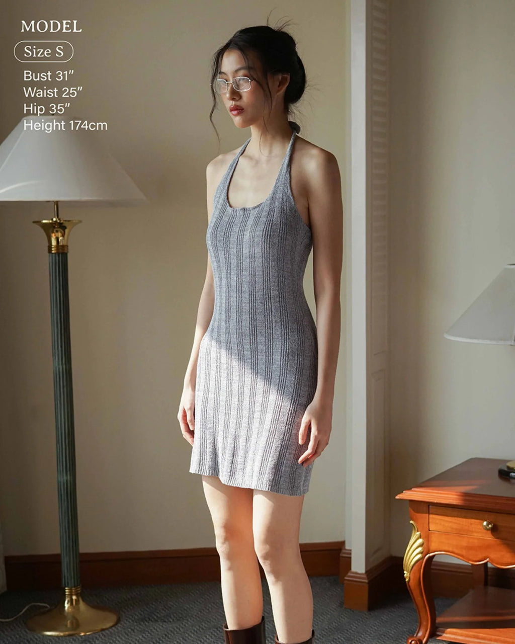 DANCING QUEEN DRESS DUST BLUE