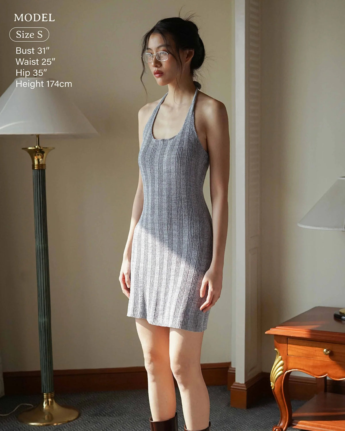 DANCING QUEEN DRESS DUST BLUE
