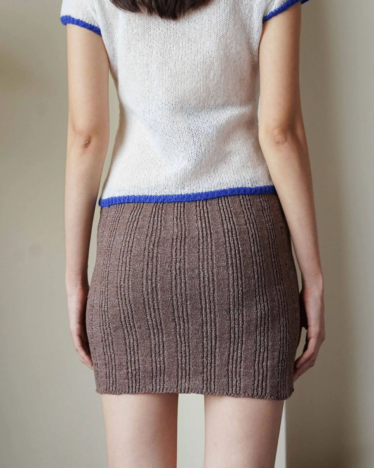 IRIS MINI SKIRT BROWN