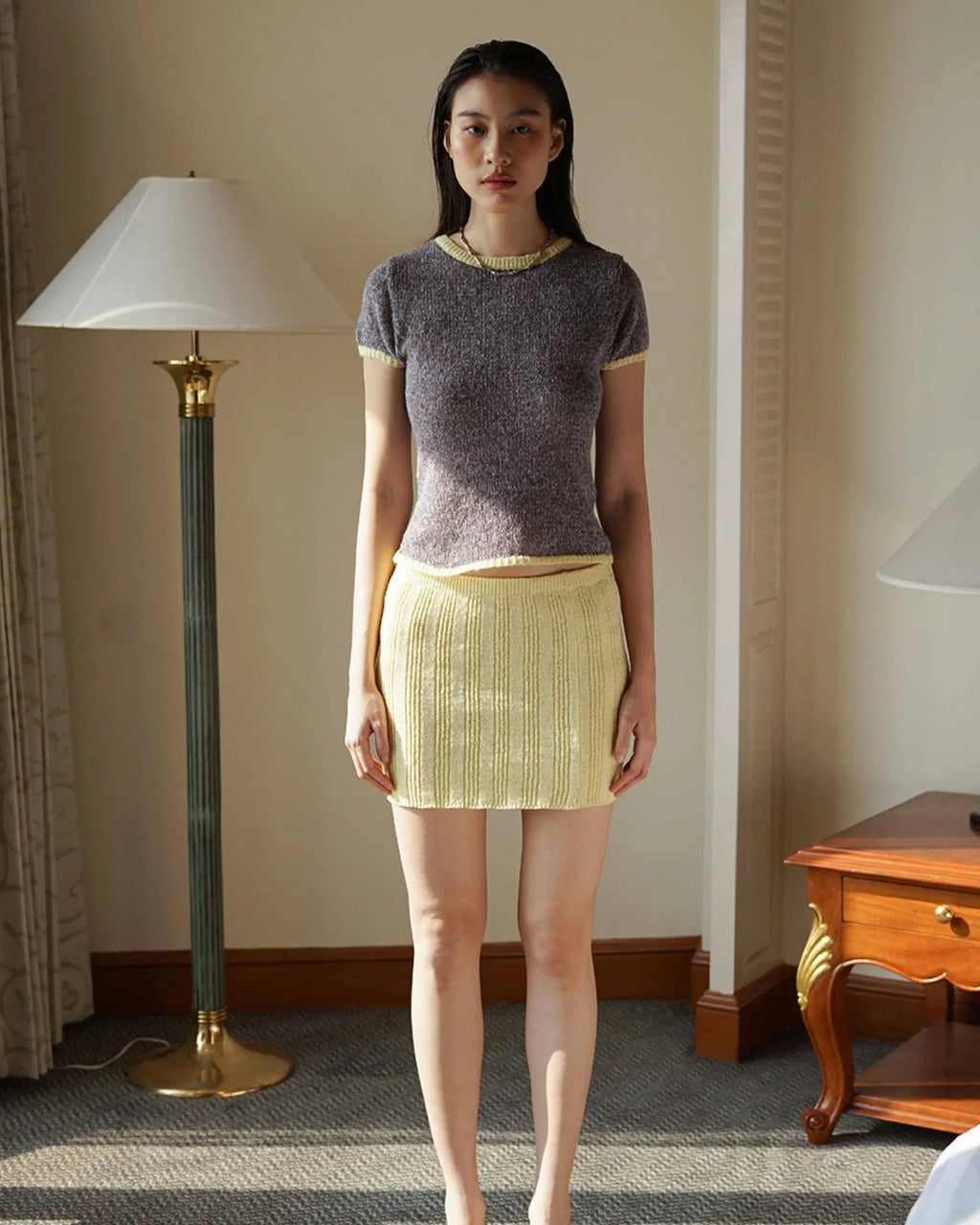 IRIS MINI SKIRT YELLOW