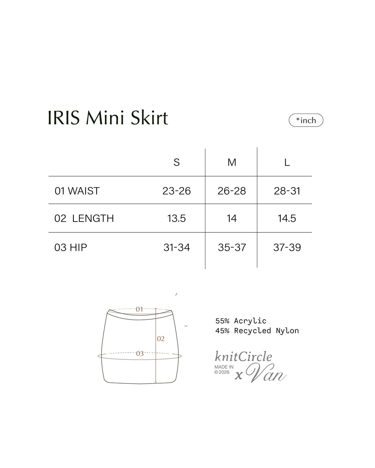 IRIS MINI SKIRT BROWN