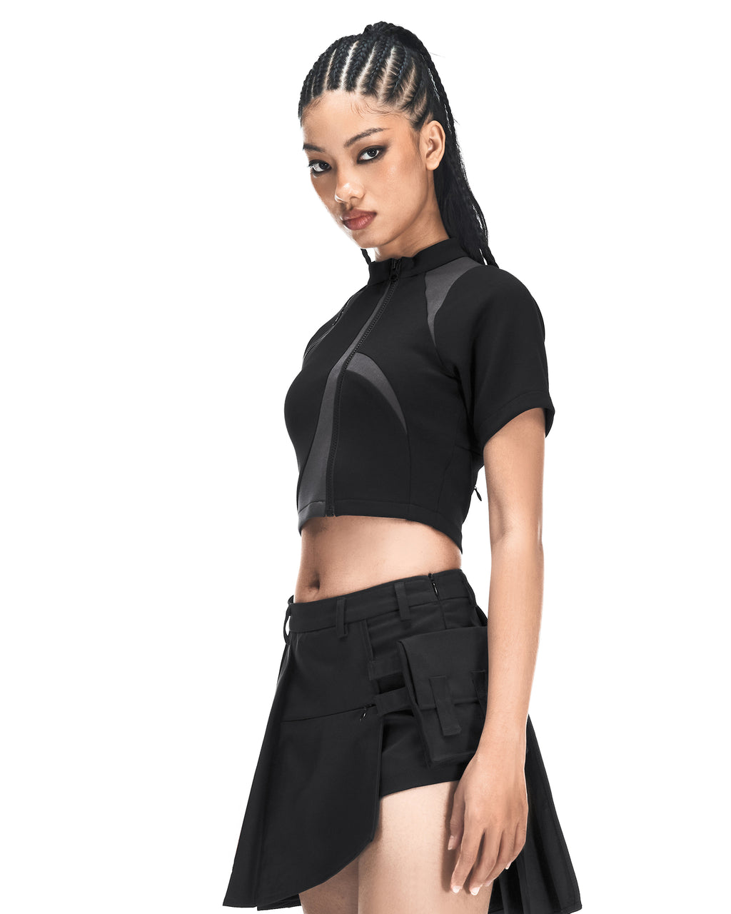 M.X CROPPED SHIRT BLACK