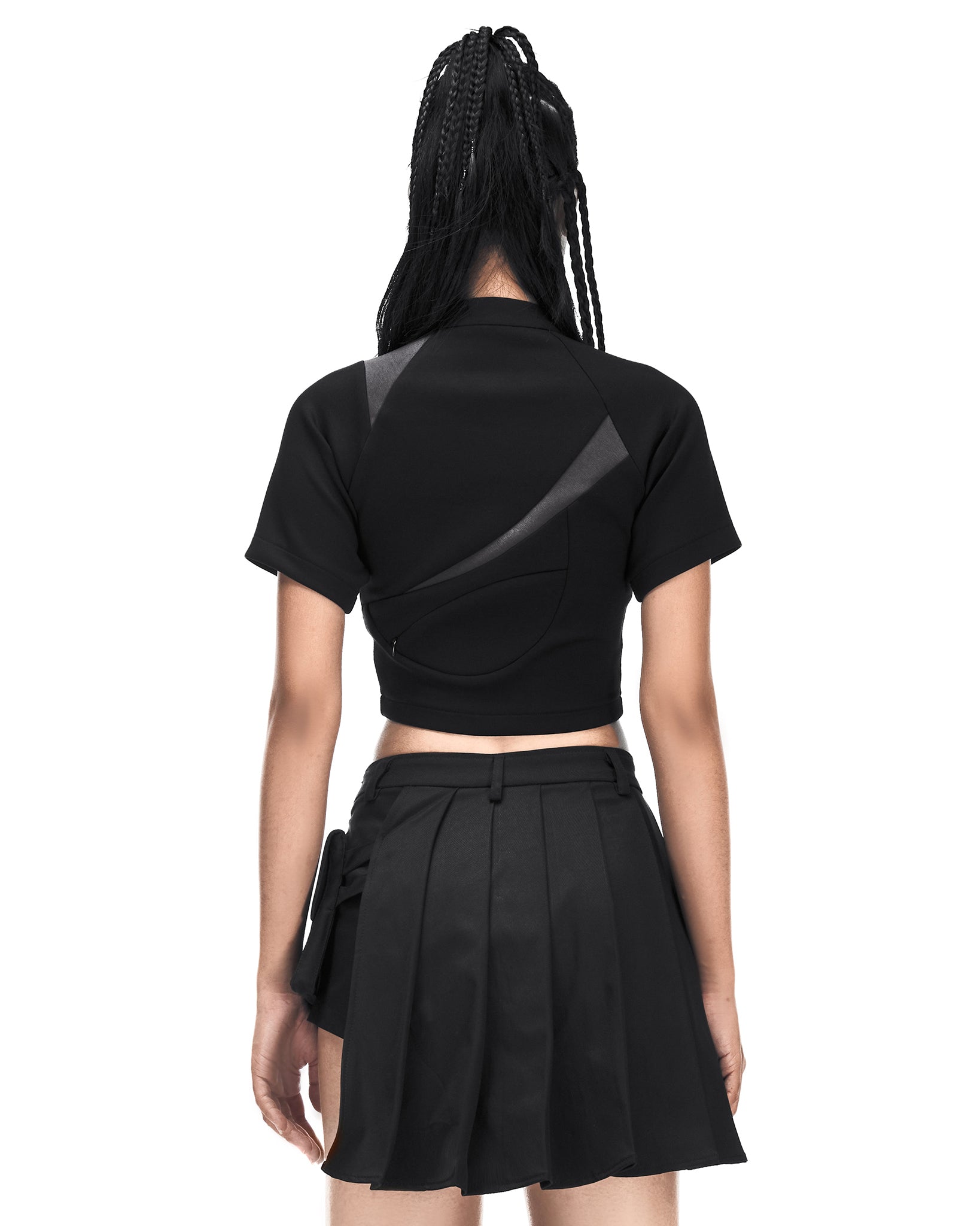 M.X CROPPED SHIRT BLACK