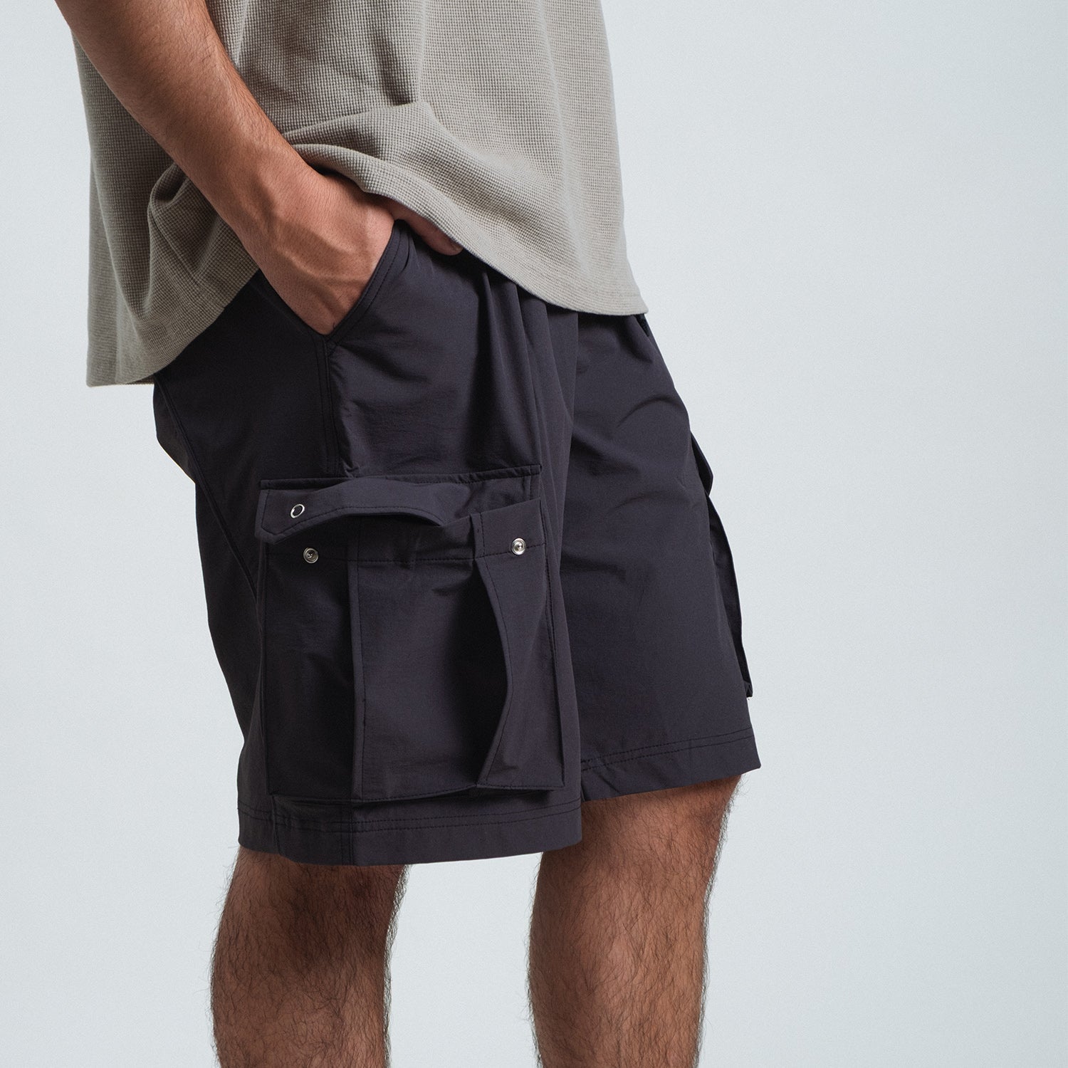 Shuren M65 Cargo Shorts / Nylon Light Grey