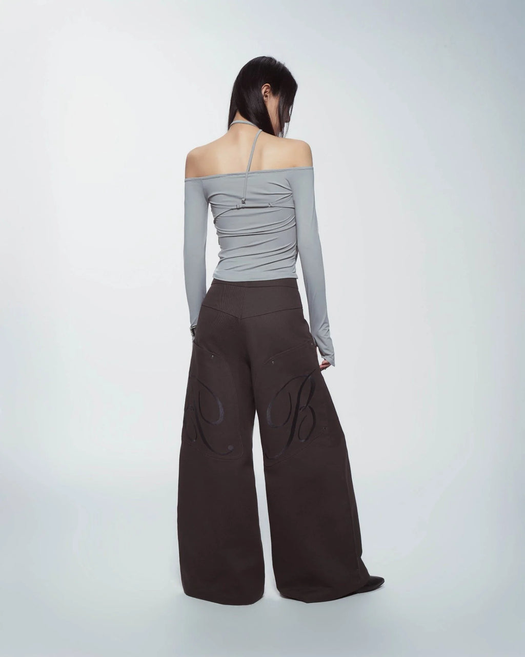 MELVIN LONG SLEEVE TOP BLUE GREY