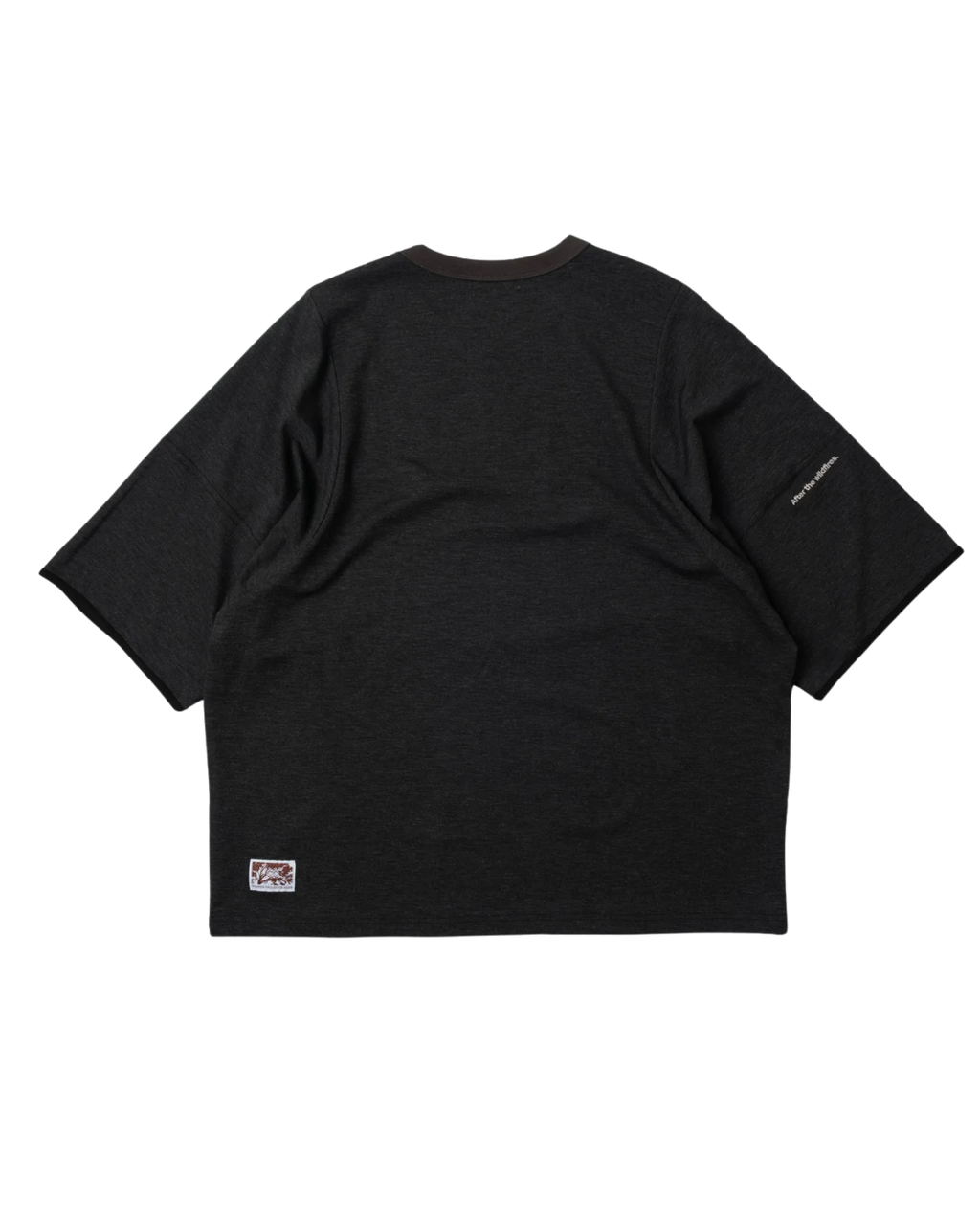 MID SLEEVE TEE RAYON HEATHER BLACK