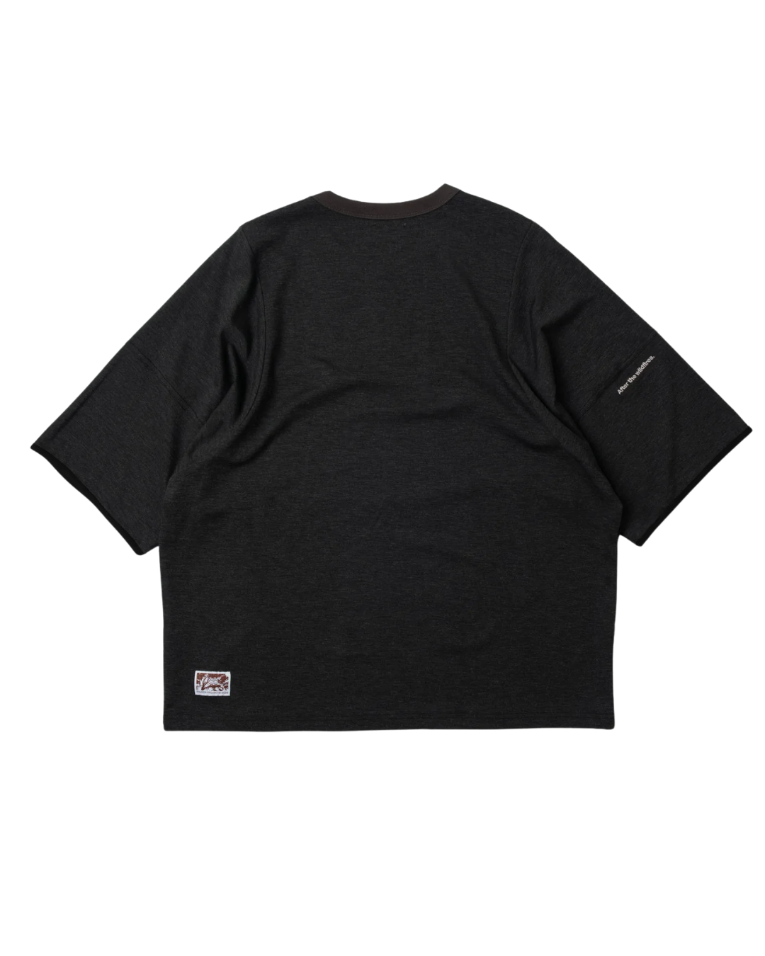 MID SLEEVE TEE RAYON HEATHER BLACK