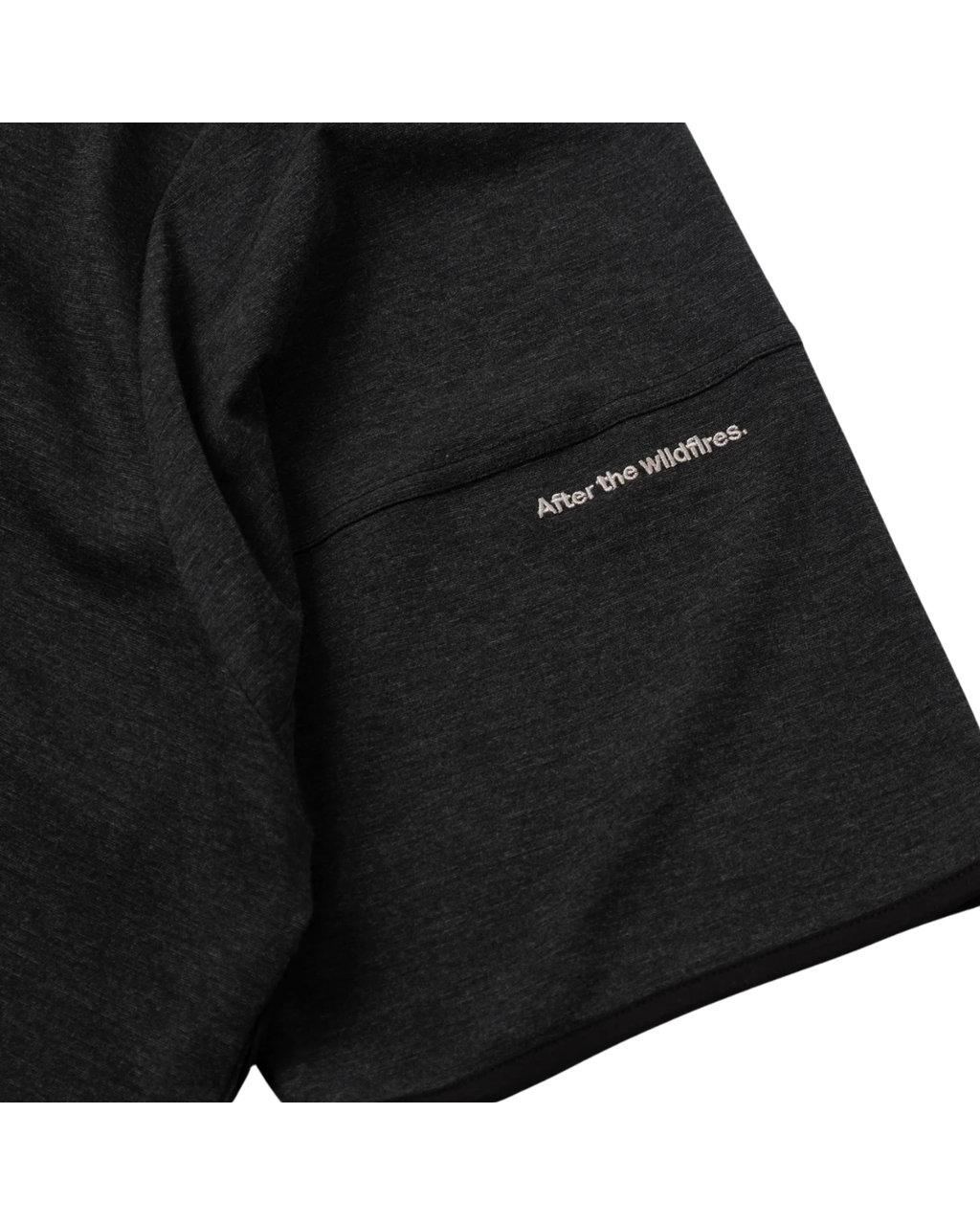 MID SLEEVE TEE RAYON HEATHER BLACK