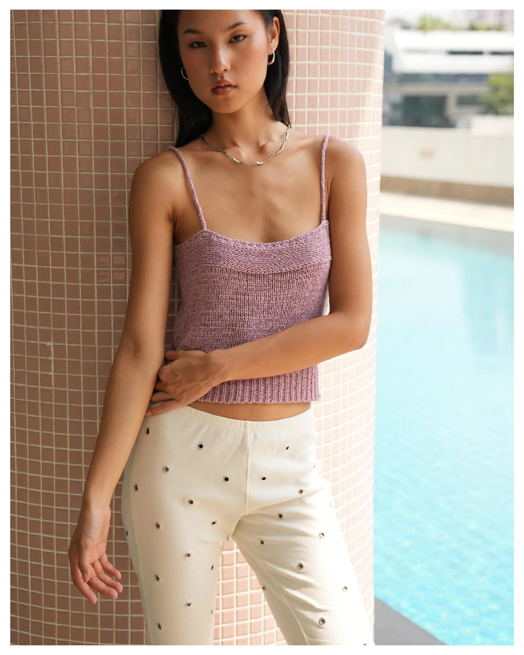 NOODLE CAMISOLE TOP DUST PINK