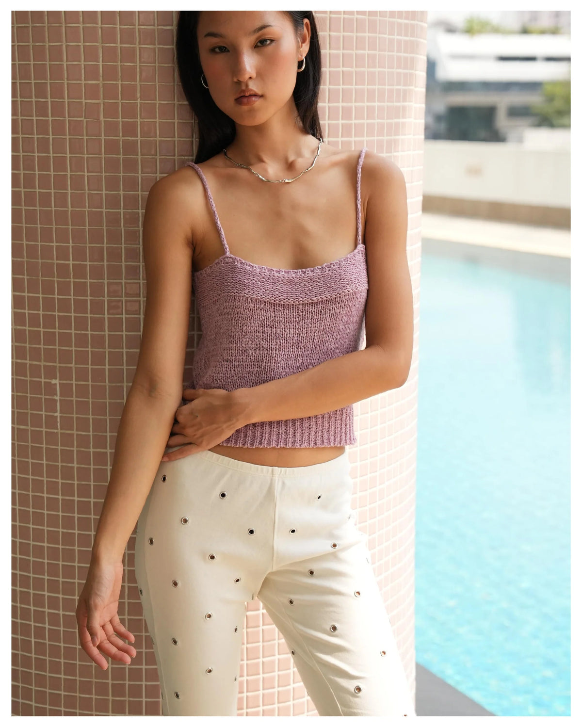NOODLE CAMISOLE TOP DUST PINK