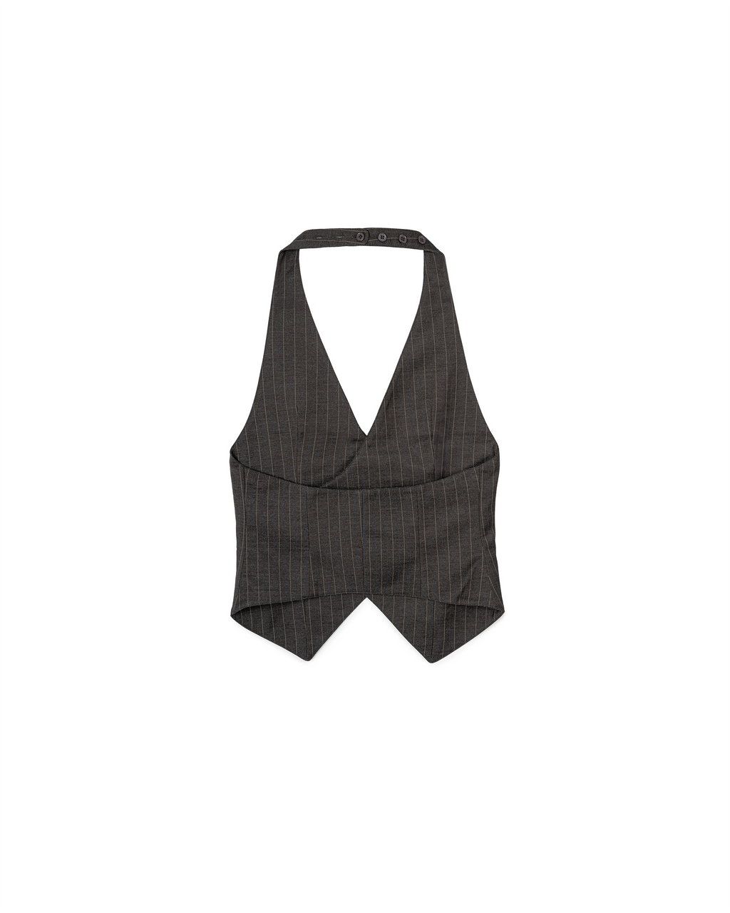 PINSTRIPE VEST DARK GREY