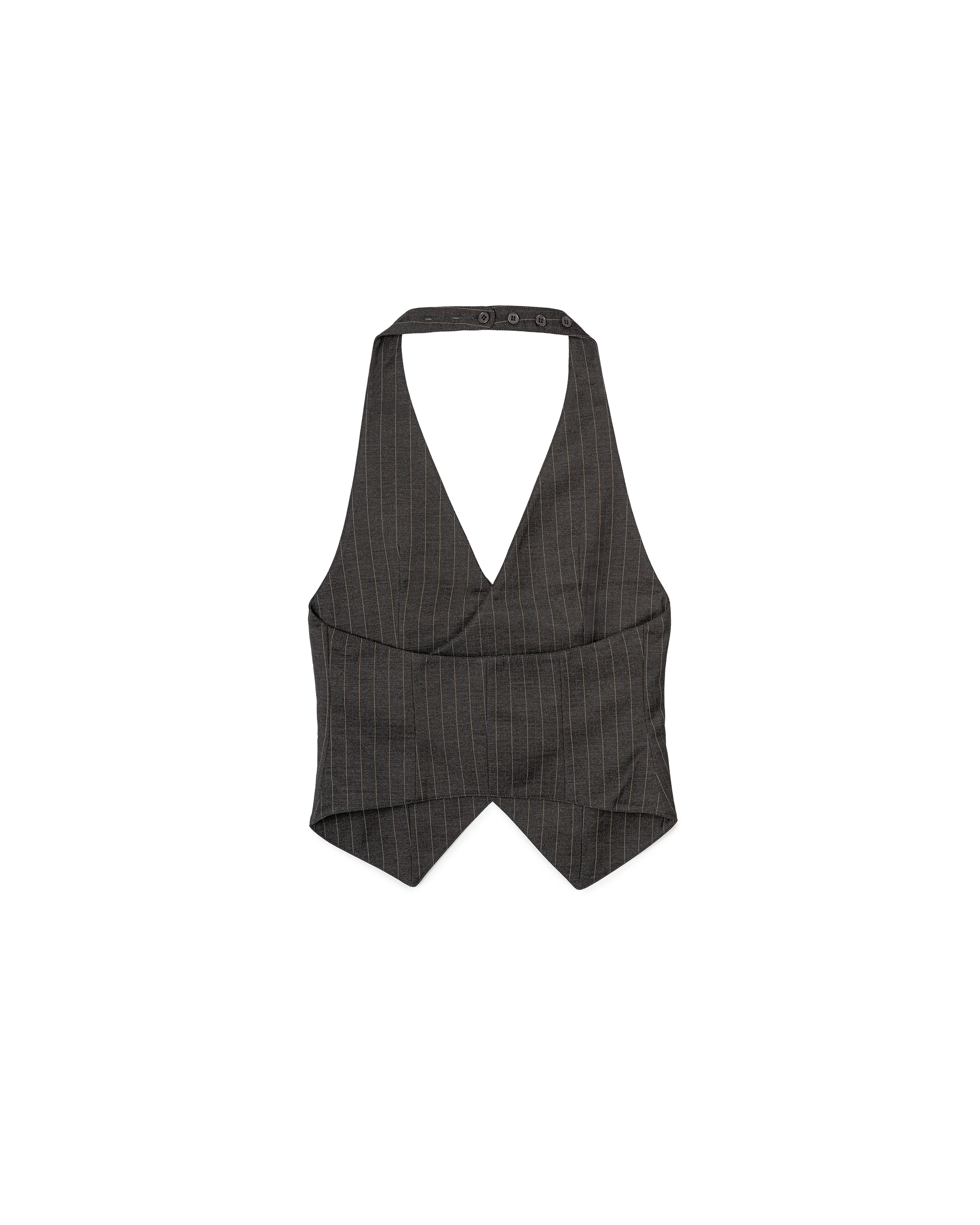 N E O VOL.2_CH.2 PINSTRIPE VEST DARK GREY
