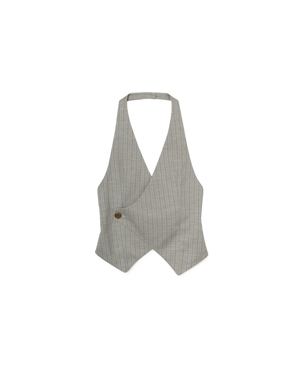 PINSTRIPE VEST DARK GREY
