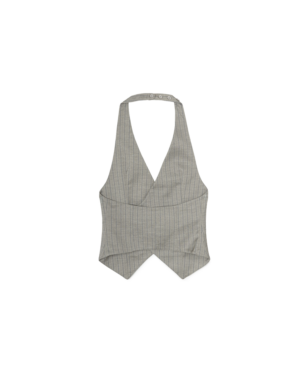 PINSTRIPE VEST DARK GREY