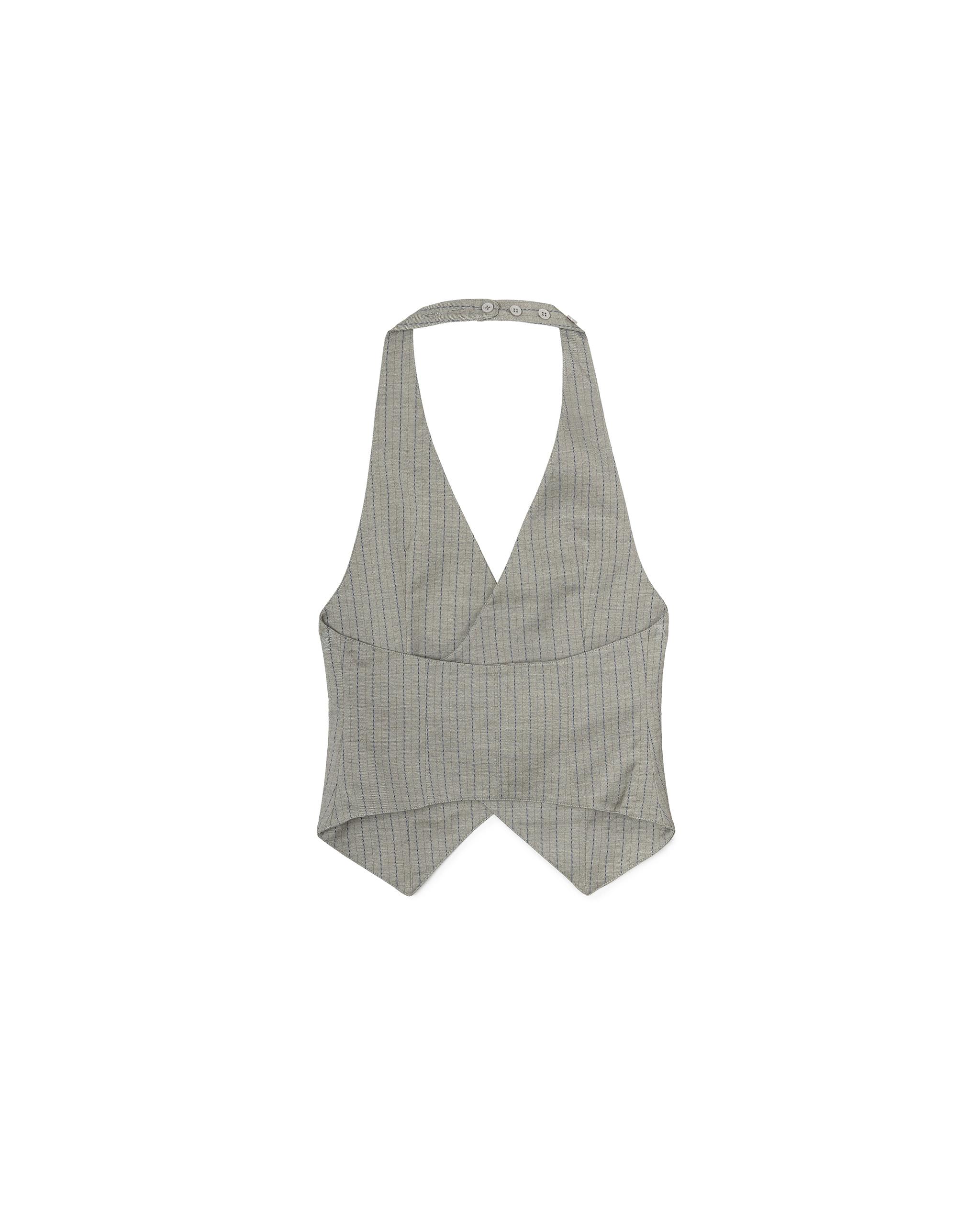 PINSTRIPE VEST DARK GREY