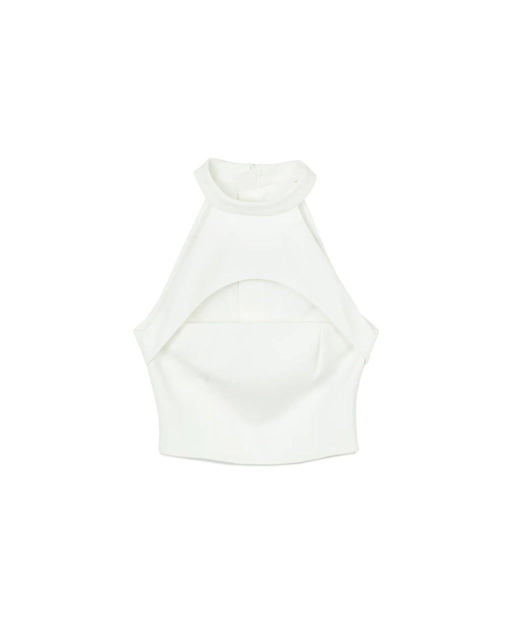 CUT-OUT HALTER TOP WHITE