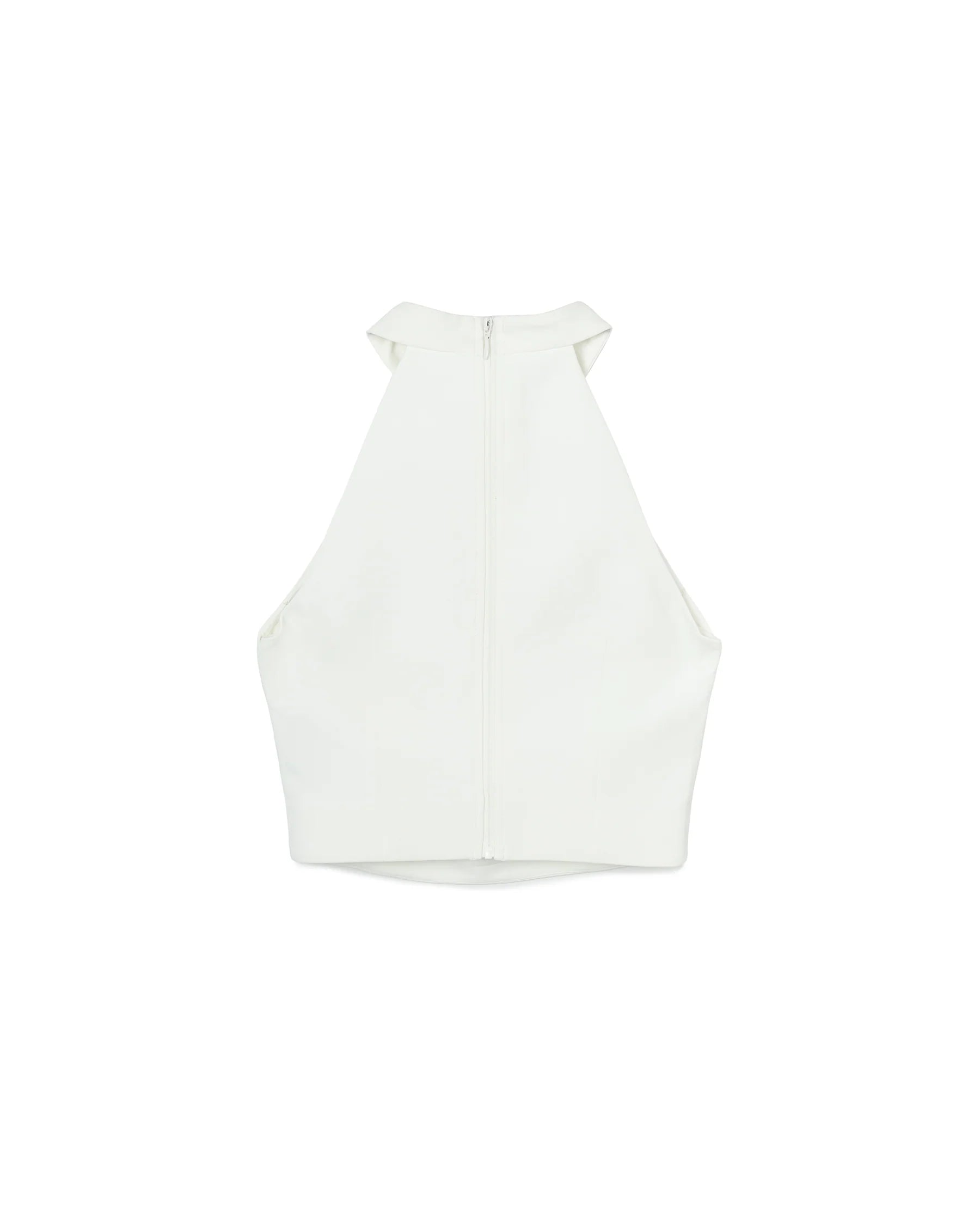 CUT-OUT HALTER TOP WHITE