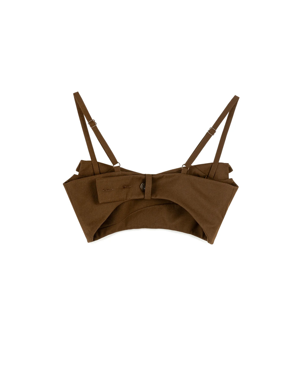 SUIT CROP TUBE TOP BROWN