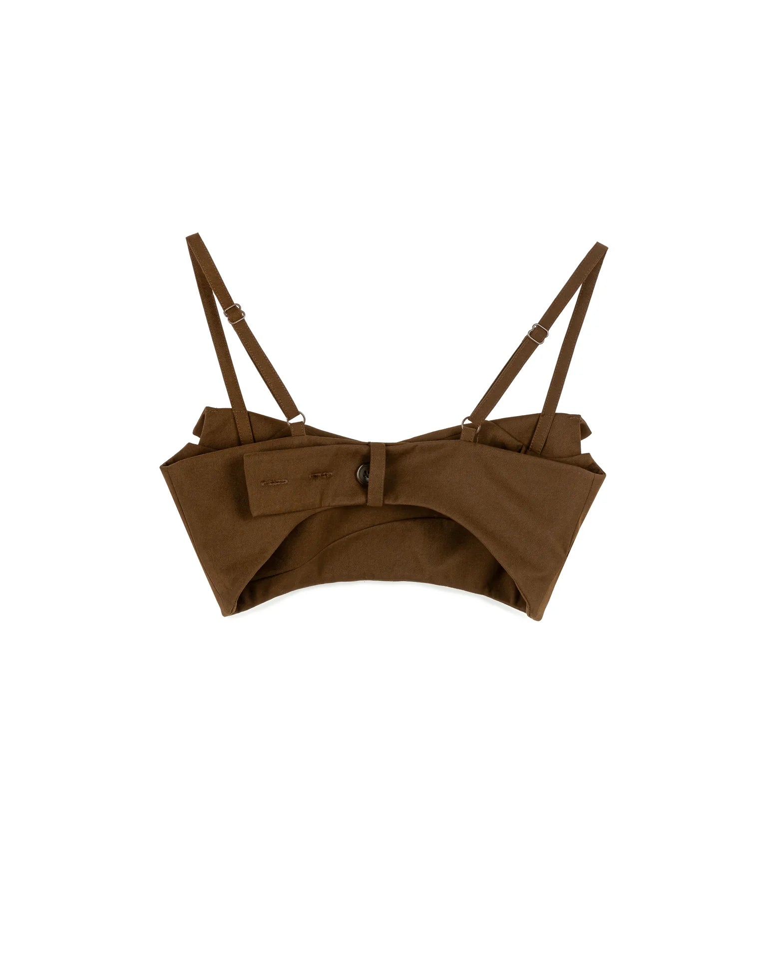 SUIT CROP TUBE TOP BROWN