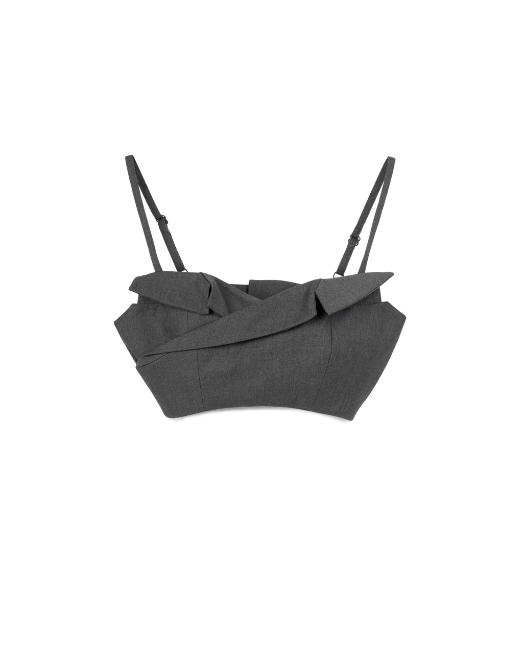 SUIT CROP TUBE TOP GREY