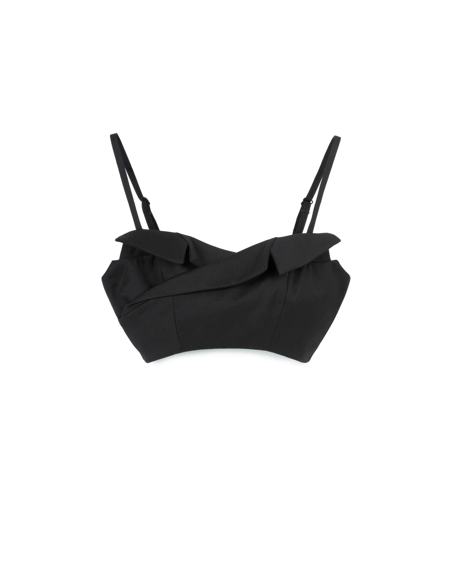 SUIT CROP TUBE TOP BLACK