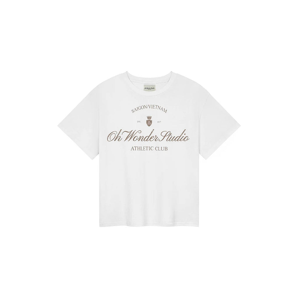 ATHLETIC GRAPHIC WASHED T-SHIRT WHITE