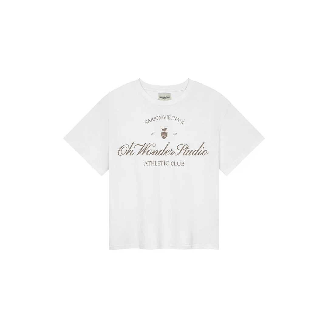 ATHLETIC GRAPHIC WASHED T-SHIRT WHITE