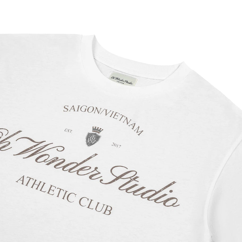 ATHLETIC GRAPHIC WASHED T-SHIRT WHITE