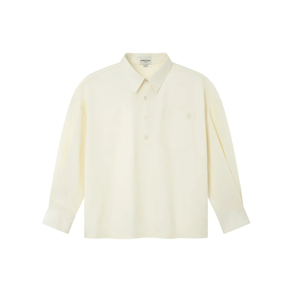 HALF-PLACKET SHIRT OFFWHITE